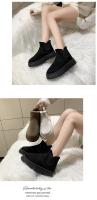 Botas de nieve cálidas para mujer, botas con plataforma antideslizante, suela de goma gruesa, fieltro, algodón, invierno, 2024 - details 13