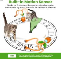 Juguetes Interactivos para Gatos en Interiores: Cargable por USB y Activado por Movimiento Juguete Eléctrico para Gatos con Simulación de Ave Cantando - details 4