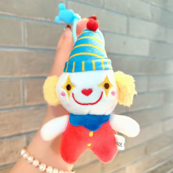 LLavero de payaso de peluche creativo, muñeco de peluche bonito, adorno colgante, llavero de coche, bolso, colgante, regalo - 1