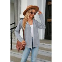 Sudadera con capucha y cremallera cerrada para mujer - details 28