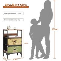 Cómoda, Cómoda para Dormitorio, Unidad de Almacenamiento, Armario con 12 cajones de Tela, Muebles de Dormitorio, cómoda para Cocina, Oficina, Pasillo, Estilo rústico - details 17