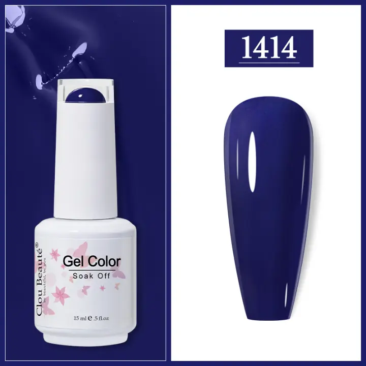 Esmalte de Uñas Clou Beaute Gel Azul 15ml Para Uñas de Zafiro Hybrid Arte de Esmalte Semi Permanente Laca de Gel UV - 1