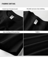Camiseta informal de manga corta de gran tamaño para hombre con estampado moderno, hecha de algodón puro pesado, perfecta para primavera y verano. - details 0