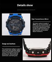 SHUNWAY Reloj deportivo luminoso electrónico multifuncional para exteriores, reloj moderno impermeable para estudiantes - details 9