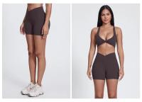 SHINBENE-pantalones cortos con realce de glúteos para gimnasio, Shorts de cintura alta con forma de melocotón, Sexy, cruzado, 4 pulgadas, para entrenamiento, Yoga y correr - details 3