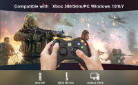 BLUEKAKA Gamepad inalámbrico de 2,4G para Xbox 360, controlador receptor de consola para Microsoft Xbox 360, Joystick de juego para PC win7/8/10 - details 1