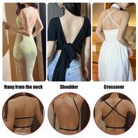 Sujetador Invisible para mujer, sujetadores con escote en U profundo, Top sin espalda para vestidos, lencería Sexy con correa transparente, ropa interior push-up sin tirantes - details 13