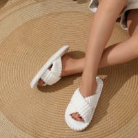 Zapatillas cruzadas de algodón, zapatillas de algodón afelpado respetuosas con la piel para el hogar de las mujeres - details 16