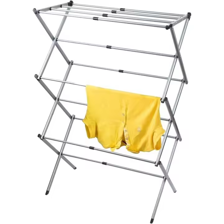 37f. x 75 años. x 105al. centímetros moon Gobi Tendedero de Ropa Plegable, Tendedero Portátil de Acero, Resistente a la Corrosión, Extensible y Ajustable a la Cantidad de Ropa, Compacto con Capacidad de hasta 10 kg - 1