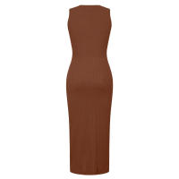 Elegante Vestido de Playa para Mujer en Verano Moda Casual de Punto sin Mangas Cuello Redondo - details 11