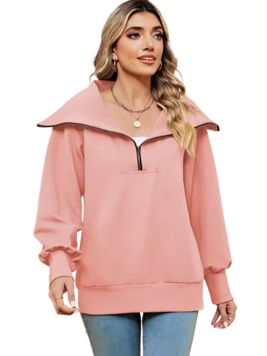 Sudadera con capucha de mujer de manga larga de moda de invierno con - 1