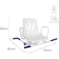 Silla de Baño Giratoria Lago Resistente al Agua, Anatómica, Para Personas Mayores con Discapacidad o Reducción de Movilidad - details 19