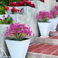 Flores Artificiales Resistentes a Rayos UV 12 Piezas de Plástico Duraderas para Cajas de Ventanas, Macetas, Patios, Hogares, Decoración Interior y Exterior - details 8