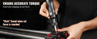 Destornillador de torsión SucceBuy - Llave de accionamiento de 1/4" para electricistas. Con una escala, ofrece un rango de torque de 10 - 70 in/lbs y un incremento de torque de 1 in - lbs. Viene con puntas y estuche para su comodidad. - details 3