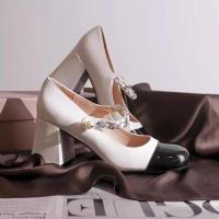 Zapatos Mary Jane Retro 2025 Estilo Pequeño Nuevo con Tacones Gruesos de Cuero para Mujeres - details 5