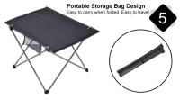 Mesa plegable portátil para exteriores, mueble de acampada, 56x42x37cm, color gris - details 14