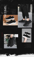 Zapatos deportivos transpirables antiolor para hombre, calzado deportivo de malla tejida con mosca negra de un pie, zapatos informales de suela blanda a la moda, primavera - details 1