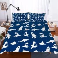 Juego de Funda Nórdica de Microfibra Forma de Tiburón y 2 Almohadas Tamaño 160x200 cm y 70x80 cm - details 6