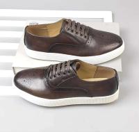 Nueva moda vendedora caliente para los hombres, zapatos de alta calidad con cierre de correa de cuero en capas, zapatos de hombre - details 16