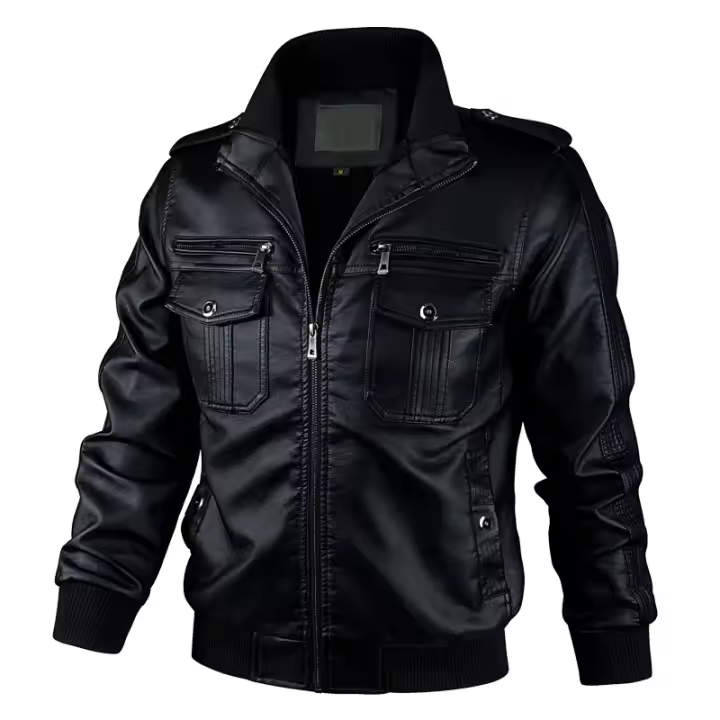 Otoño/Invierno Retro torcycle Cuero de hombre - 1