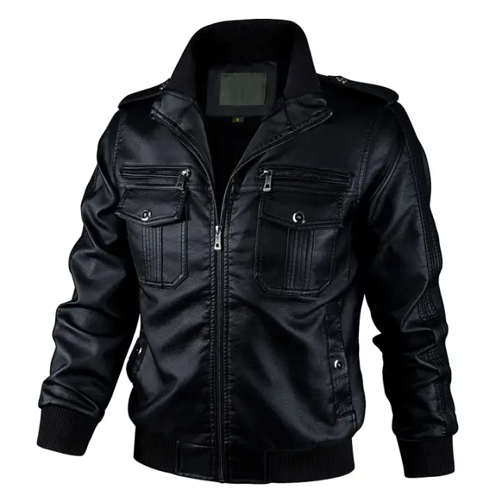 Chaqueta de hombre de motocicleta retro de otoño/invierno - 1