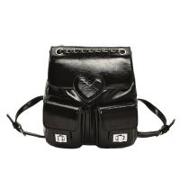 Diseño sentido nicho mochila plata amor de las mujeres nueva moda mochila versátil cadena cubo bolsa de viaje - details 1