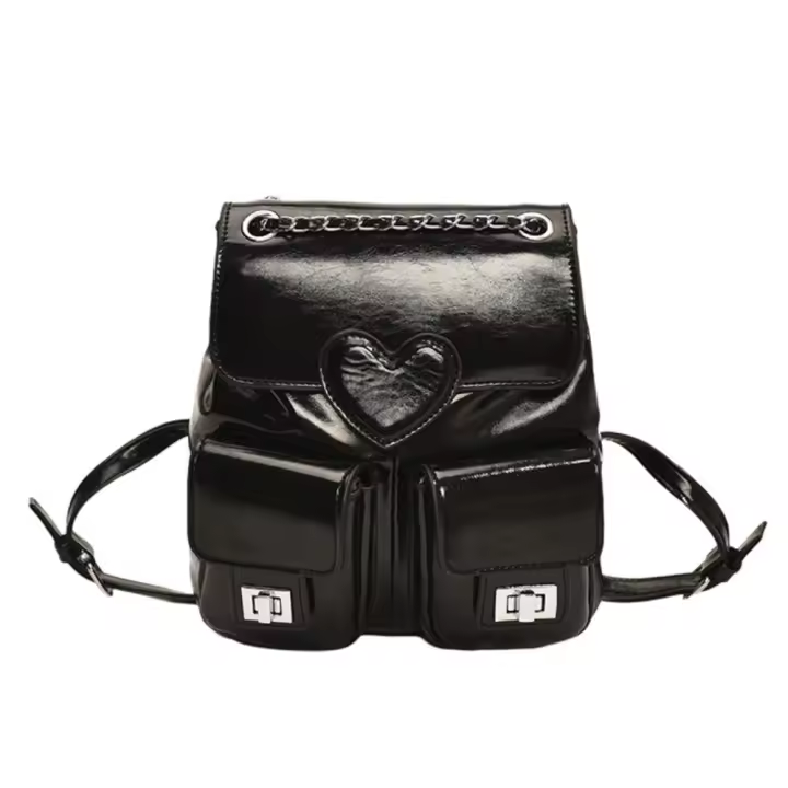 Diseño sentido nicho mochila plata amor de las mujeres nueva moda mochila versátil cadena cubo bolsa de viaje - 1