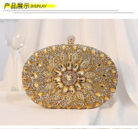 Nuevo bolso de noche con incrustaciones de diamantes de flor de aleación, bolso de mano para banquete de vestido de alta sociedad para mujer - details 4