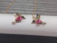 Pendientes de colibrí para mujeres y niñas, pendientes colgantes elegantes con borlas, joyería de moda, regalos de cumpleaños para el Día de San Valentín - details 7