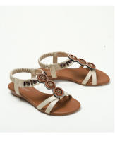 Sandalias de cuña estilo étnico, novedad verano 2025, zapatos de playa bohemios con cuentas, sandalias romanas antideslizantes - details 16