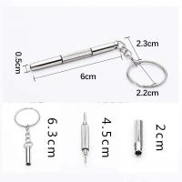 Kit de reparación de relojes de gafas de acero con llavero, herramientas de destornillador de precisión de mano portátiles - details 0