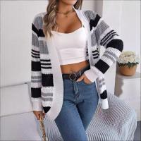 Suéteres estampados a rayas para mujer, cárdigan de moda de otoño - details 6