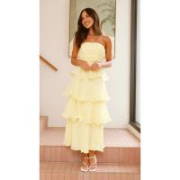 Vestido de Verano Tendencia y Elegante con Volantes Vestido Maxi de Pastel en Capas para Mujeres - details 2