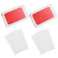 Kit de almohadilla de tinta con estampado de perro para mascotas, huella de mano segura para bebé, huella de mano DIY, fácil de limpiar, recuerdo para mascotas rojo - details 2