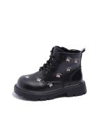 Botas de cuero bordadas para niños y niñas, botines de princesa versátiles, diseño a la moda, otoño - details 14