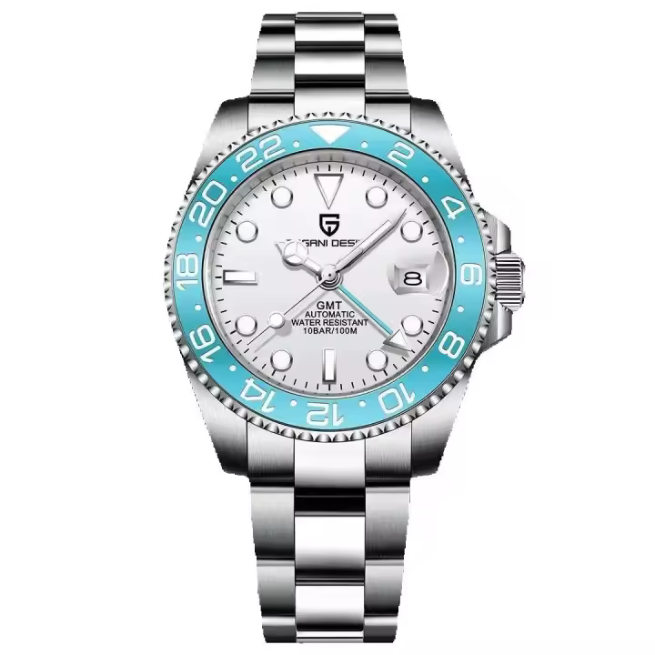Reloj Mecánico de Cristal de Zafiro PAGANI DIZAIN 2024 Resistente al Agua 10bar Correa de Cuero - 1