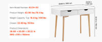 SucceBuy Escritorio compacto con cajones, mesa de estudio para niños para dormitorio, escritorio minimalista de madera para dibujar, leer, escribir - details 6