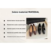 Moda Versátil Francesa 2025 Zapatos de Mujer Gran Tamaño Estilo Viajero Comodidad Grasa - details 1