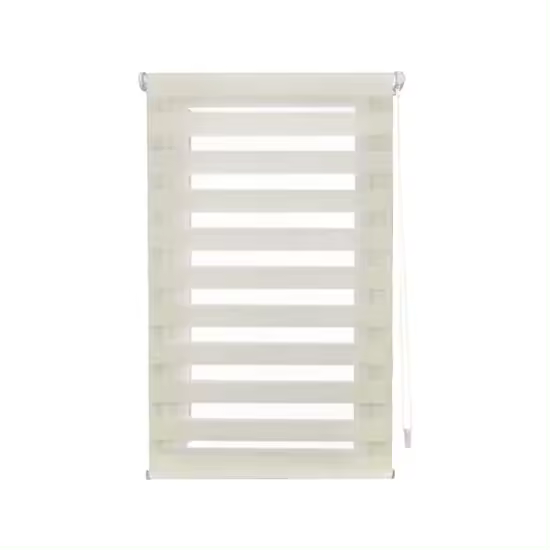 Estor Noche y Día SIN HERRAMIENTAS - Estor Enrollable Easy Fix SIN TALADRAR - Estor Anti-Deshilachado Fácil Limpieza - Estor Ventanas Noche y Día Enrollable - Estor Enrollable Tejido Doble Capa Mecanismo y Accesorios con Seguridad Infantil - 1