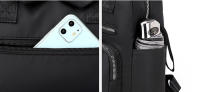 Mochila de viaje informal para mujer, bolso de hombro Oxford impermeable, bolso de mano de gran capacidad, monedero negro, paquete escolar - details 27
