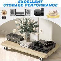 Soporte TV con Ruedas para 26-65 Pulgadas, Pie de Suelo con 3 Estantes, Giratorio y Altura Ajustable, Hasta 35 Kg, VESA Máx 400x400mm, Blanco - details 5