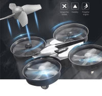 JJRC-Mini Dron a Control remoto H36 para niños, 4 canales, 6 ejes, modo sin cabeza, helicóptero con giro de 360 grados, cuadricóptero de juguete - details 1