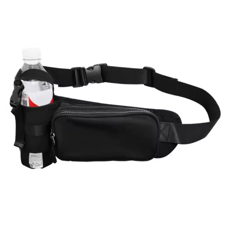 Paquete de cinturón para correr de tela Oxford de gran capacidad con bolsa para botella de agua, paquete de hombro deportivo con cremallera impermeable - 1