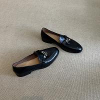 Zapatos de Cuero Genuino Antiguos con Hebilla de Bloqueo Paso Perezoso en Cien, Estilo Boat y Mocasines - details 7
