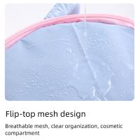 Bolsas de almacenamiento de cosméticos con forma de casa, bolsas de maquillaje de dibujos animados de estilo coreano de gran capacidad, impermeables con asa - details 6