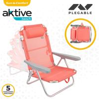 Set 2 Sillas Pleg Alu 5pos 60x47x83cmc/cojin-flamenco - details 2
