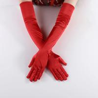 Nuevo clásico adulto negro blanco piel roja ópera/codo/muñeca estiramiento satén dedo guantes largos mujeres Flapper guantes traje a juego - details 1