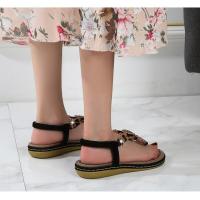 Sandalias de Tacón Alto de Verano 2025 Estilo Bohemio Chic de Madera Tejida Talla Grande - details 15