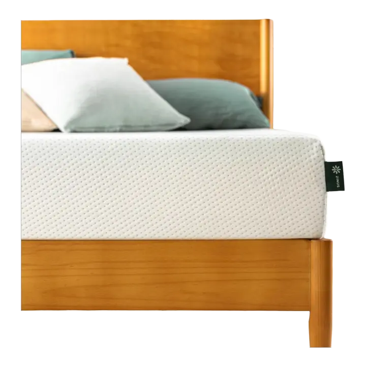 Zinus 90x190 cm - Altura 15 cm - Colchón de espuma viscoelástica - Rigididad media - Certificado OEKO-TEX - Colchón de té verde - 1
