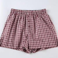 Pantalones cortos básicos cómodos e informales sueltos con botones de cintura elástica tejidos a rayas de verano para mujer - details 51